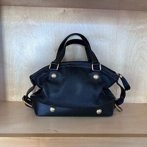 Dolce & Gabbana VINTAGE Elegant Black Leather Handbag